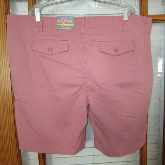 Falls Creek Shorts Flat Front Men's Stretch Just Above the Knee NEW - Picture 2 of 2
